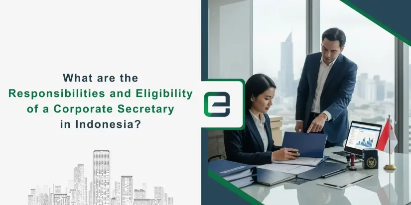 What are the Responsibilities and Eligibility of a Corporate Secretary in Indonesia Business professionals reviewing documents on the responsibilities and eligibility of a corporate secretary in Indonesia.